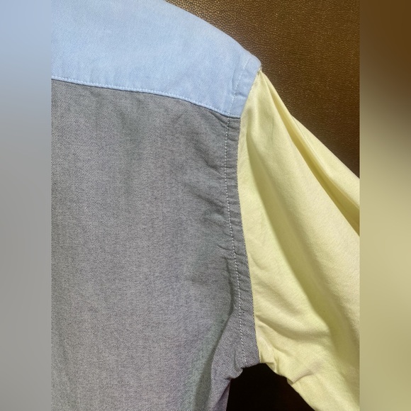 Vintage American Apparel Oxford Colorblock Shirt XS - Y2K/90s Preppy Unisex - Picture 6 of 12